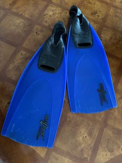 SeaQuest Blue Full Foot Diving Fins