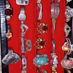 925 Sliver Necklaces and bracelet and earrings 