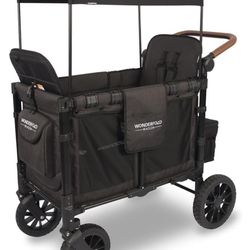 Wonderfold W2S 2.0 Premium (2 seater) Stroller Wagon - Available in Black 