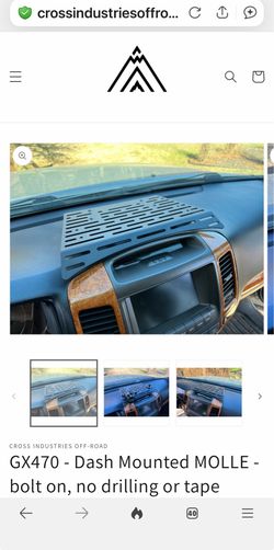 GX470 Dash molle panel Cross Industries Offroad