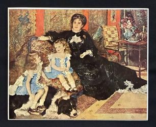 Vintage Metropolitan Museum of Art Renoir plaque Charpentier and her Children