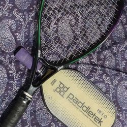 Tennis Racket And Pickle Ball Paddle