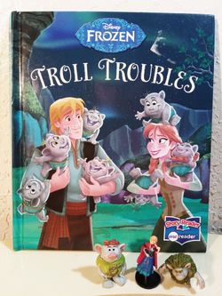 Disney Frozen Troll Troubles book & figurines
