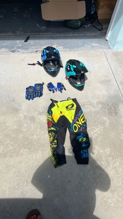 Helmets, pants, and gloves