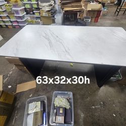 Modern High End Tile Top Dinning Table Has Small Chip