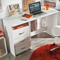 Modern Youth Hollow Drawers White Drawers Desk