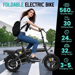 ⚡ HOT SALE | Furider 14” Foldable Electric Bike  🚴 Perfect for commuting, shopping, and everyday rides.  ✅ 560W Brushless Motor ✅ Top Speed: 24 MPH ✅