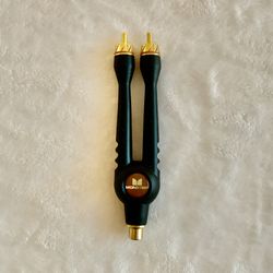 Monster Cable RCA Y-Adapter Gold-plated Turbine Connectors EUC!