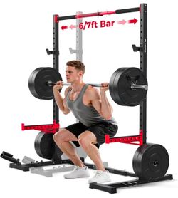 New in box-FLYBIRD SR1 Squat Rack, Adjustable Power Rack for 6FT/7FT Barbells