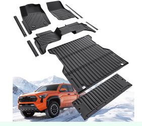 UPEXCARZ Floor Mats For Toyota Tacoma 2024-2026 Double Cab (Gas Only)
