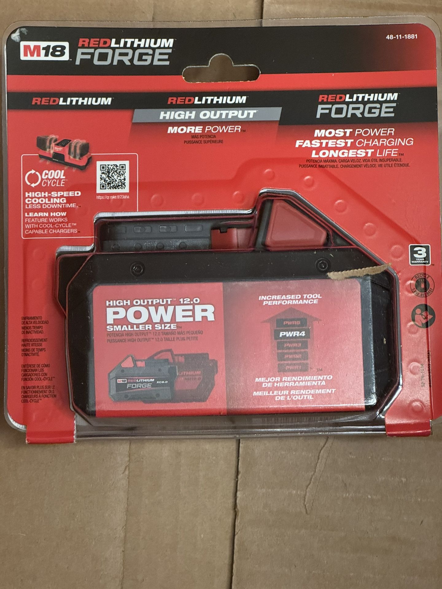 BNIB Milwaukee M18 REDLITHIUM FORGE XC 8.0 Battery (48-11-1881)