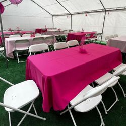 Chairs/ Tables / Balloon Garlands/ Linen