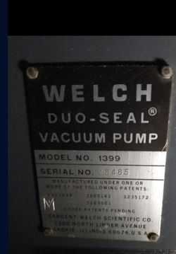 Welch Scientific Commercial Vacuum Pump