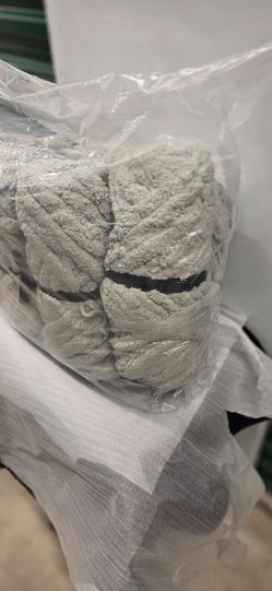 Gray Chunky Chenille Yarn Skeins