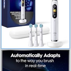 Oral-B Rechargeable Electric Toothbrush, iO9 Genius, 7 Cleaning Modes, Interactive Display, Charging Travel Case, Visible Pressure Se