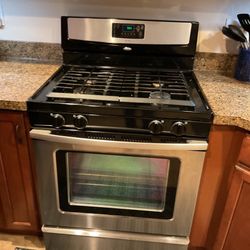 Stainless Steel Gas Kitchen Stove Range Oven.   Good Condition 