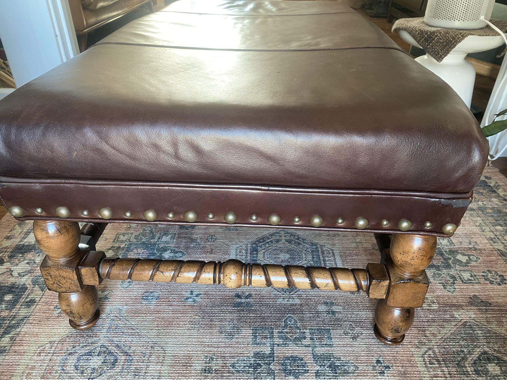 McKinley Leather Furniture Ottoman / Bench