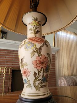 Antique Floral Lamp.