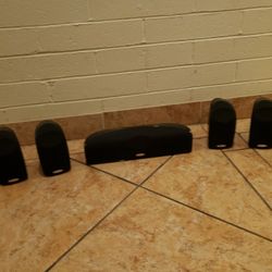 5 Polk Audio Surround Speakers