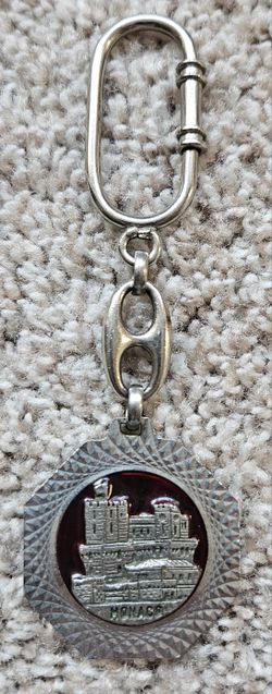 Monaco Souvenier Keychain With Prince's Palace Background 