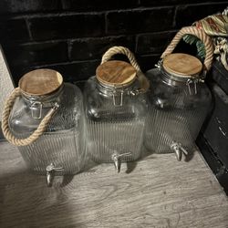 3 Glass 3-Gallon Jugs