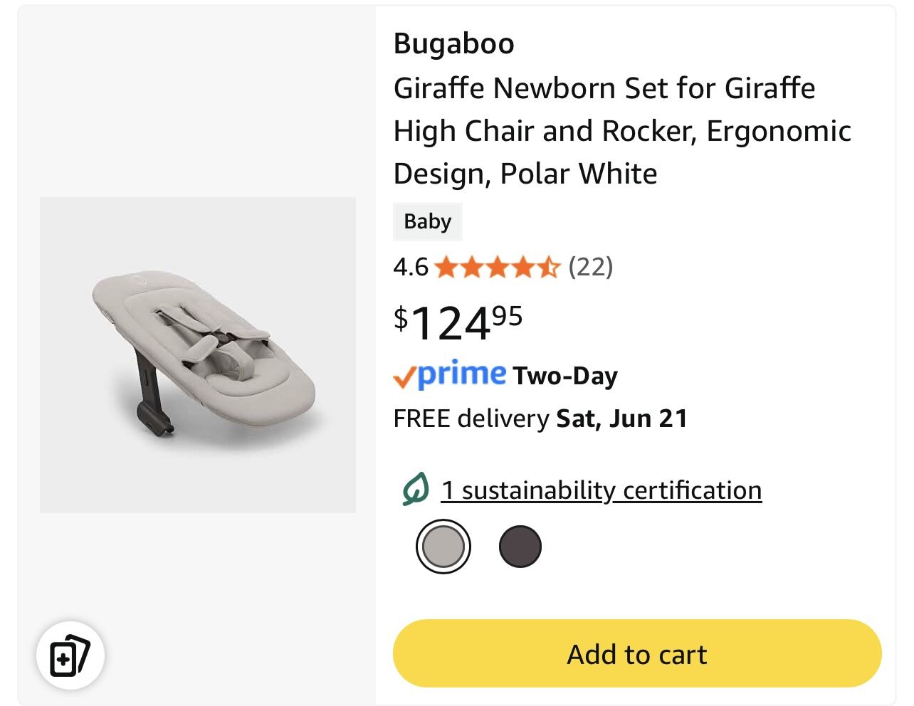 Bugaboo High Chair Giraffe - Newborn Rocker