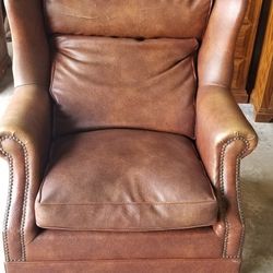 $20!  Real Leather Armchair W/ Nailheads  
