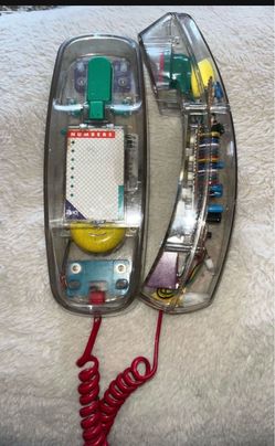 Vintage 1980s Clear See-through Plastic  Phone untested $50