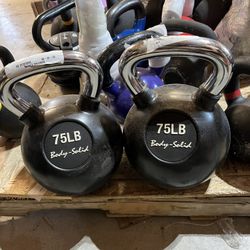 75lb Kettlebell Weight Pair 150lbs Total