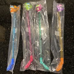 4 Summer Straw Toppers Slurpee straws