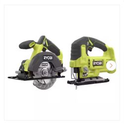 Tools for Sale Ryobi 18V Cordless 2-Tool Combo Kit with Circular Saw and Jig Saw (Tool Only)
