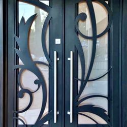  Custom Made Double Swing Main Entry Iron Doors Any Designs And Styles 