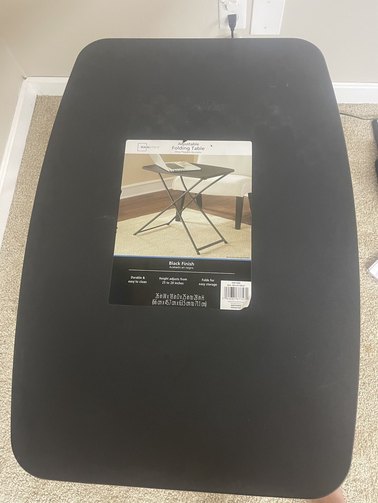 Mainstays 26” Height Adjustable Personal Table Like A New 
