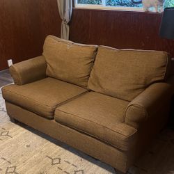 Brown Couch Love Seat Sofa