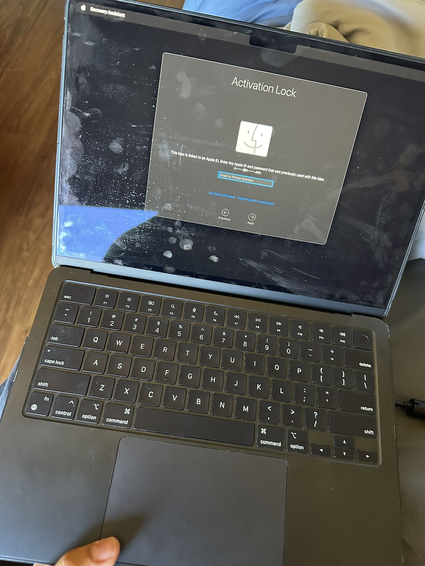 Mac air - only good for parts has activation lock