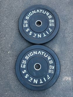35lb Olympic bumper plate set weights