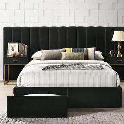 Monroe King / Queen Bed - Black