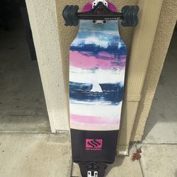 Used Once Shark Longboard With shark Wheels 