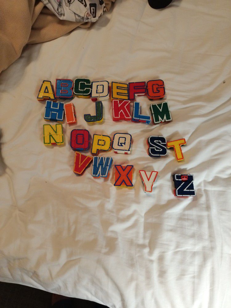 Alphabet Letters Robot Plastic Missing Two