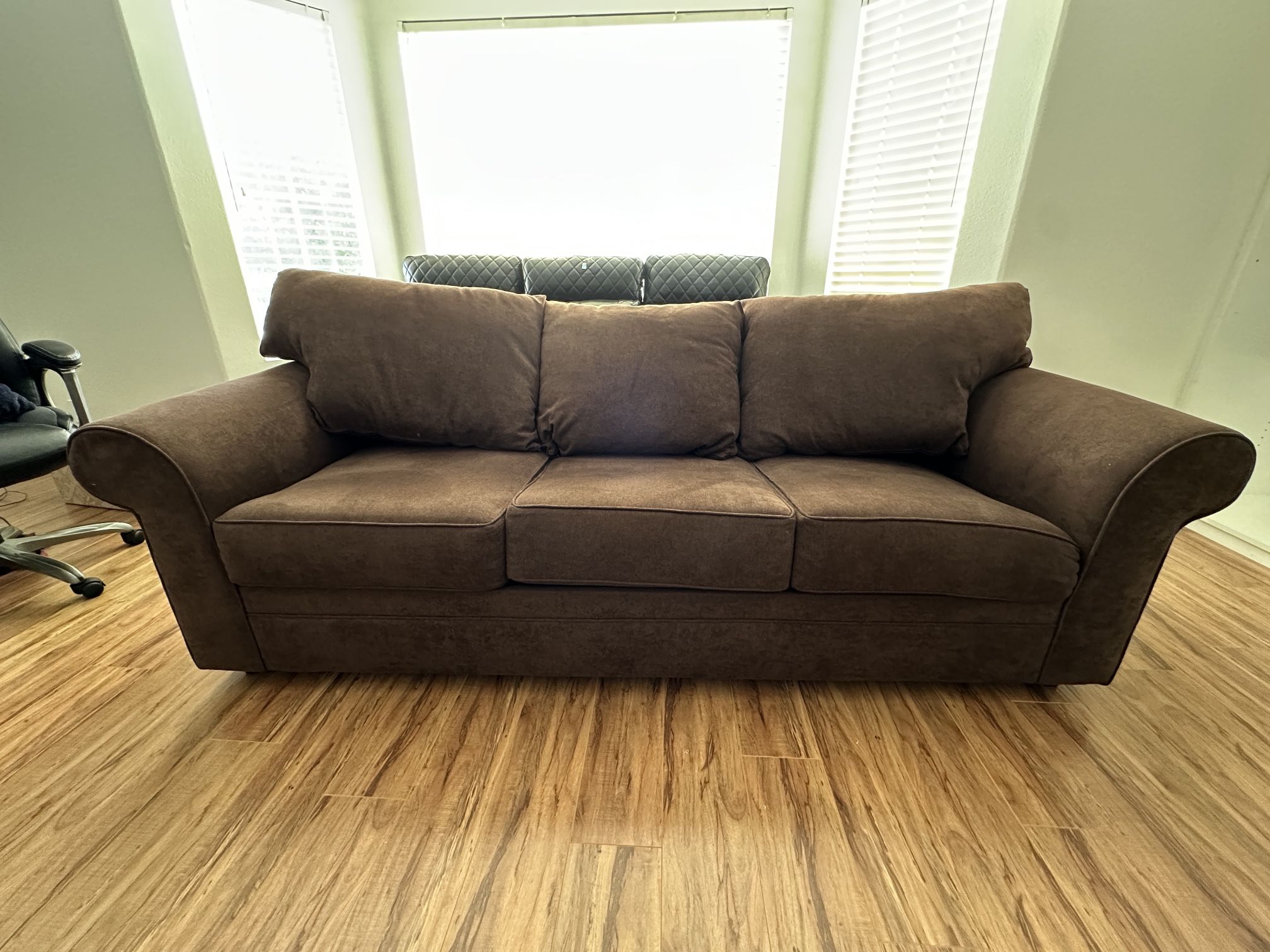 Sofa Couch with Pullout Bed (Bed Frame Bent)