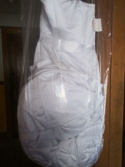 White Wedding Dress From David's Bridal. Never Worn
