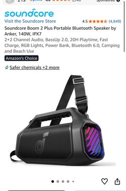 Soundcore Boom 2 Plus Portable Bluetooth Speaker by Anker
