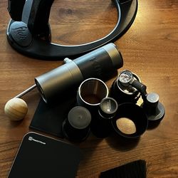 Complete Flair espresso kit! Flair Neo, King hand grinder K1, WDT, scale, brush, Kruve glasses