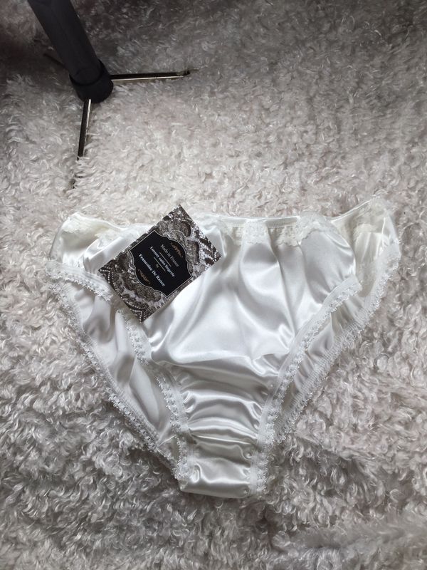 Brilliant bright white satin silky glossy panties for Sale in Holiday
