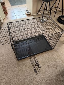 Large dog Black Wire Dog Crate with Tray
