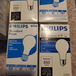 Philips 60w Bulb 💡 New Standard Frost 