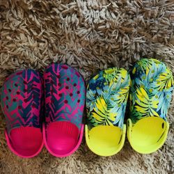 In Time For The Summer. Pink Pair A Size 7 Women And Other Pair Is A 8 In Womens