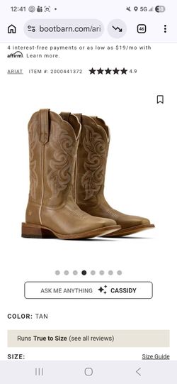Women's Ariat Cowboy Boots size 8B