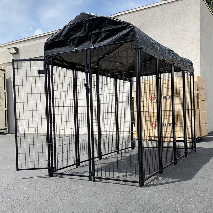 Brand New $260 Large Heavy Duty Kennel with Cover Dog Cage Crate Pet Playpen (8’L x 4’W x 6’H)