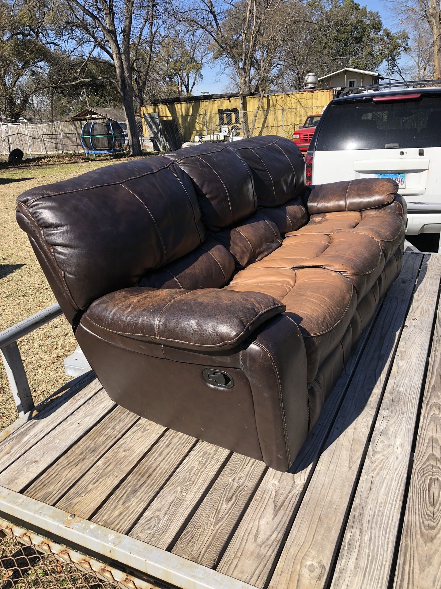 Sofa De Piel Reclinable